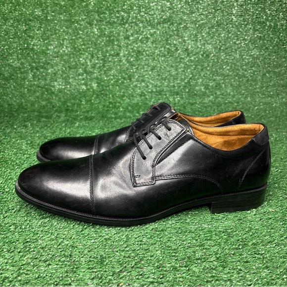 Aldo Black Leather Lace Up Almond Cap Toe Dress Shoes Mens Size 12 - Excellent - Picture 3 of 13